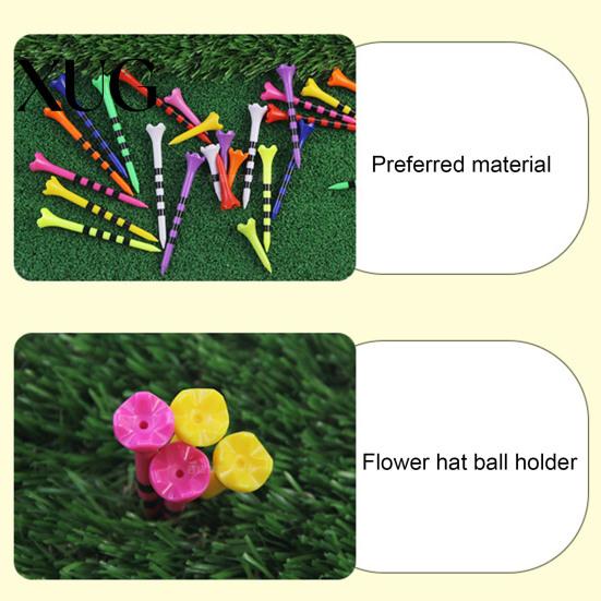 Tough Golf Tee 10Pcs 38/70/82MM Striped Height Adjustable Sharp Tip Plastic Ball Holder Training Aid Spike Kit Accessories Golfer Gifts