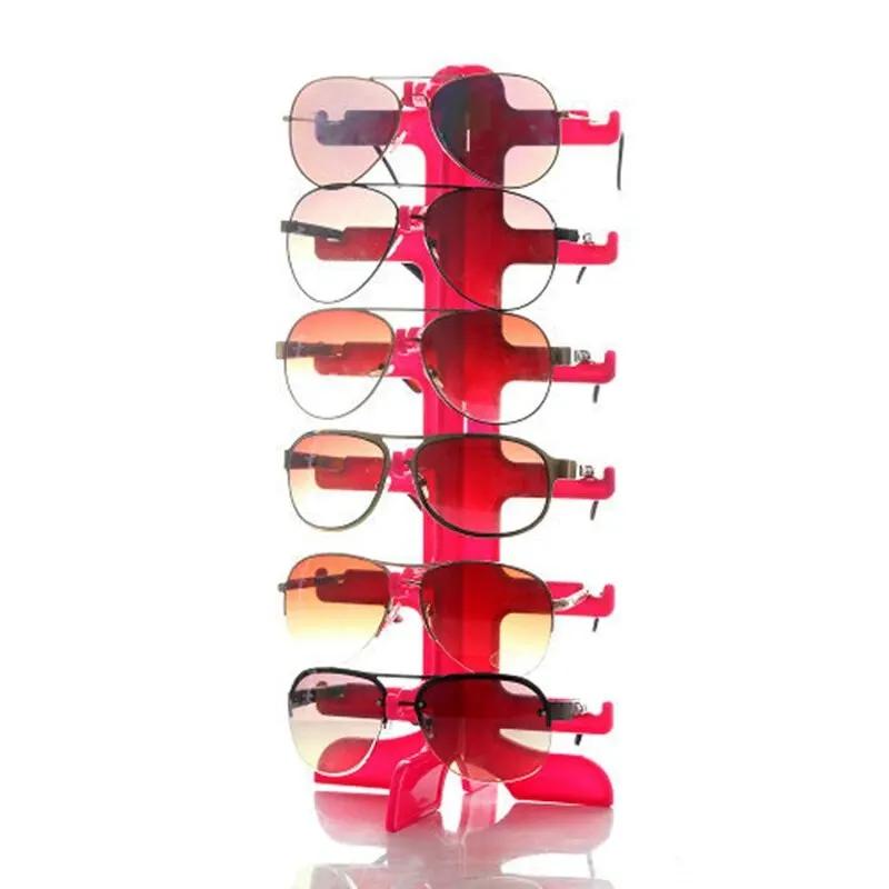 1PC 6 Pay Countertop Glasses Display Stand Sunglasses In A Row Nearsighted Counter Storage Shelf Multi-color Optional