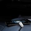 Mini ładowarka samochodowa do telefonu 2x USB Grain Car Charger biały