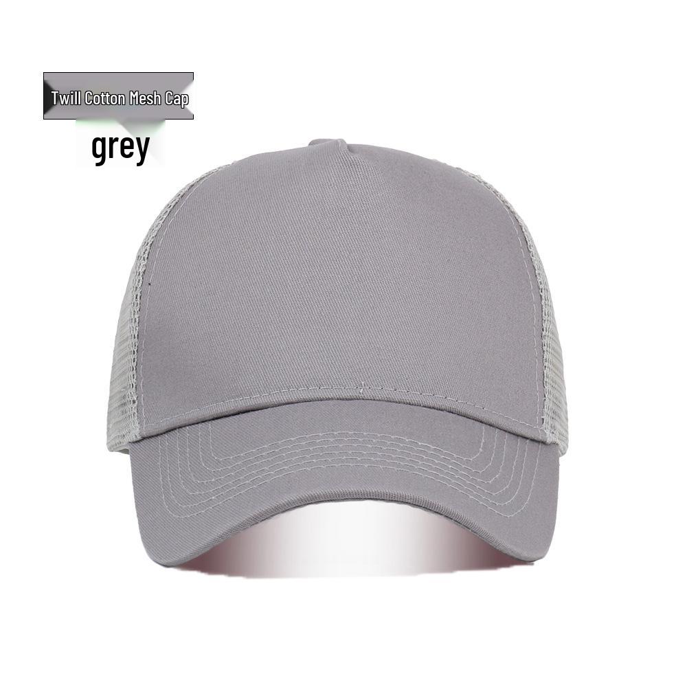 Summer Cotton Mesh Cap: Breathable Sun Protection Baseball & Duckbill Hat for Travel, Work, & Catering.