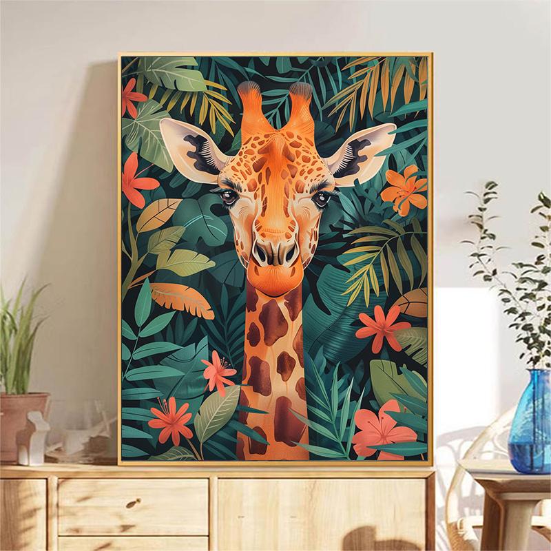 5d DIY Diamond Painting Cross Stitch Animal Giraffe Diamond Embroidery Mosaic Flower Full Round Drill Home Decor