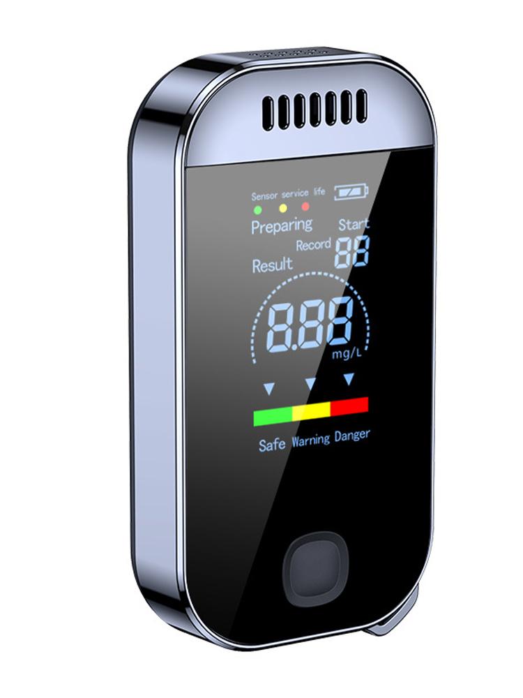 

Тестер алкоголя Высокоточный алкотестер Бесконтактный детектор алкоголя USB Перезаряжаемый с цифровым светодиодным экраном Сигнализация