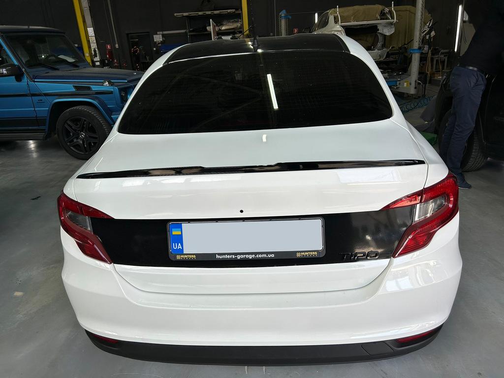Spoiler (Sunplex, Black) (119.1cm*5.5cm) for Fiat Tipo 2016-