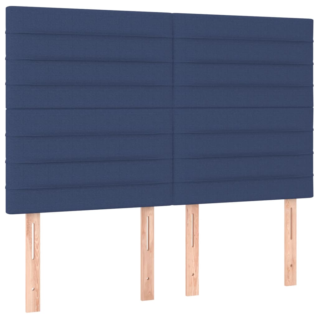 Bed Frame without Mattress Blue 140 x 200 cm Fabric