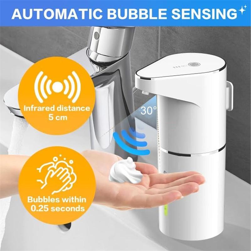 Automatic Foaming Soap Dispenser, 3 Level Adjustable Foam Wall Mount, Usb Rechargeable, Touchless Hand & Dish Soap Dispenser