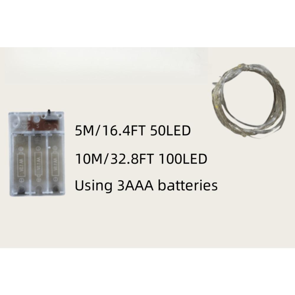 1PC 118.11/196.85 Battery Box Wreath LED Wedding Decoration Home Party Decoration Fairy String Light