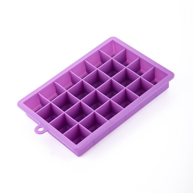 

1шт силиконовая форма для льда с 24 сетками для конфет, тортов, пудингов, шоколадных форм, легкосъемные квадратные лотки