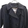 Aquascutum Made In Japan Trench Coat Black Liner with Belt Women Used