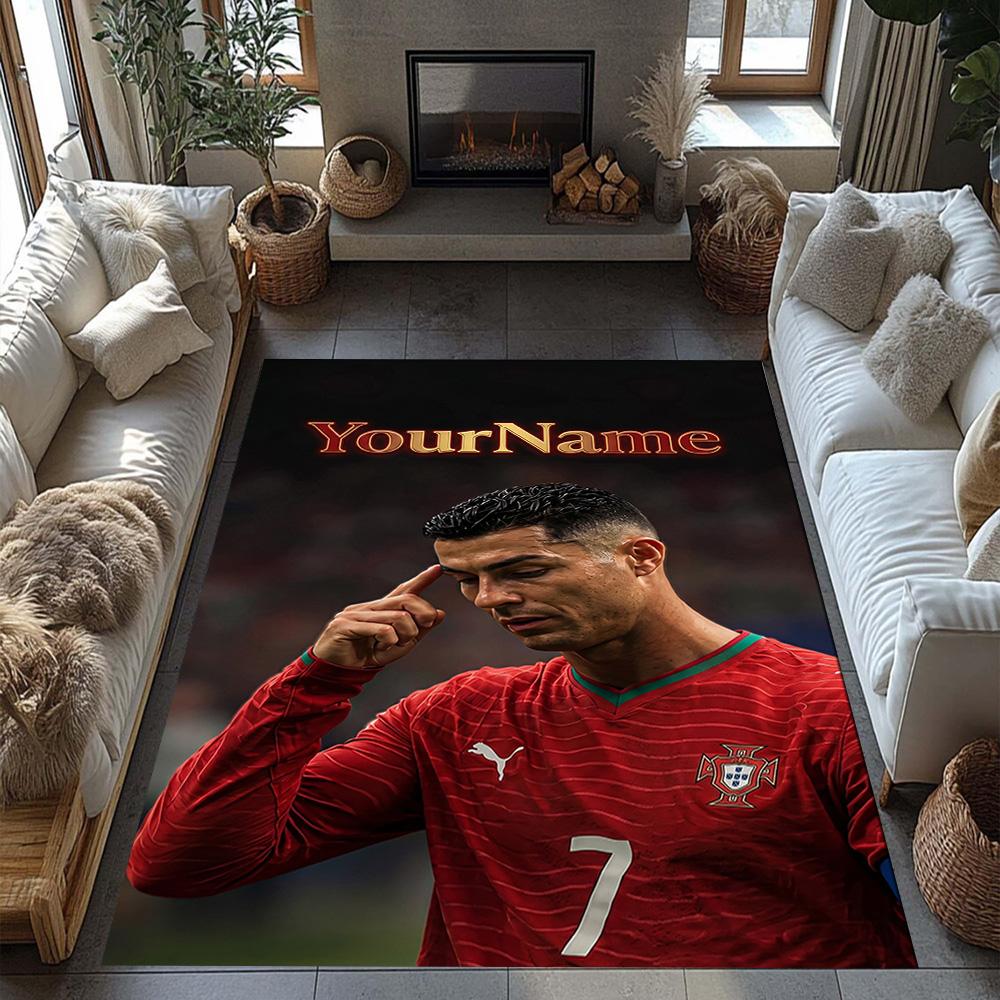 Cristiano Ronaldo 22 Customize Your Name Area Rug Design for Kitchen Hallway Decorate room Playrooms Antislip Carpet Decorate Offices