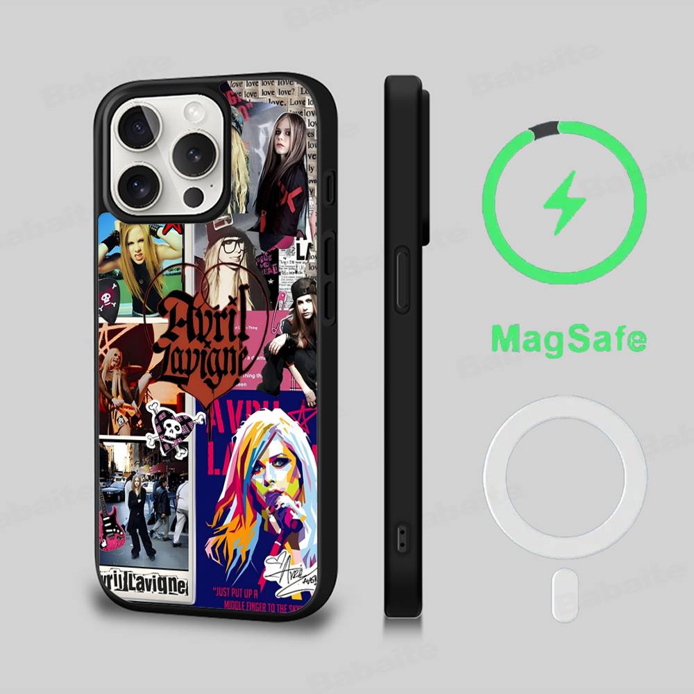 A-Avril Ramona Lavigne Phone Case Magnetic Case For IPhone 16 14 13 12 11 15 Pro Max Plus For Magsafe Wireless Charge Cover