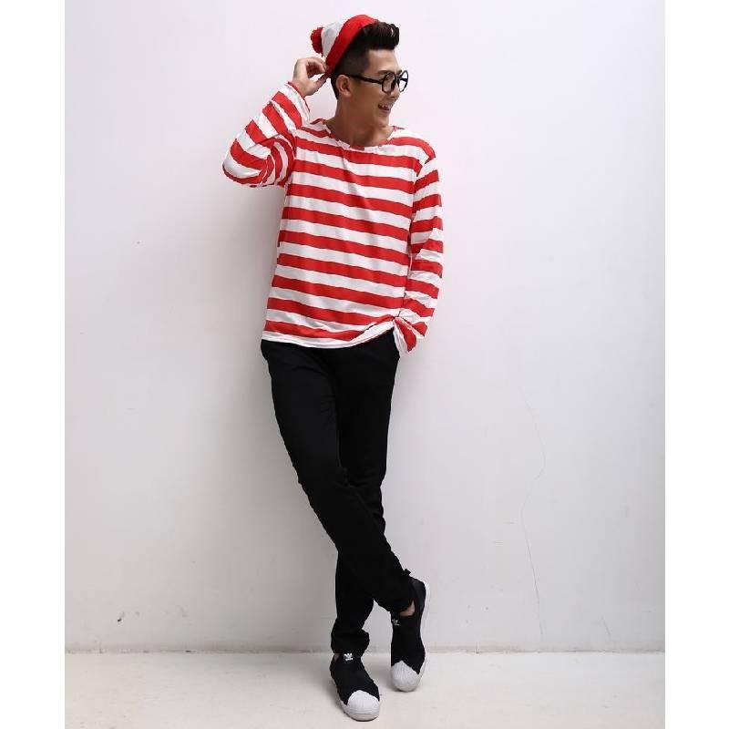 Wo ist Walter? Cosplay-Outfit für Erwachsene und Kinder aus atmungsaktivem Material für Partys