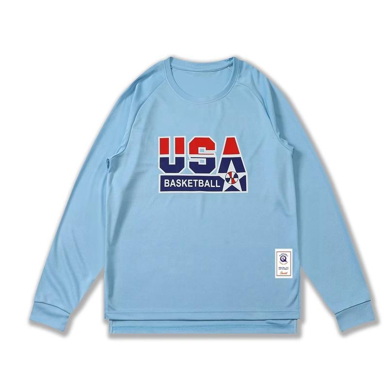 Spring and Autumn Basketball T-shirt with Long Sleeves Hoodie Men's and Women's Tops Training Wear Basketball Clothes Quick Drying Clothes