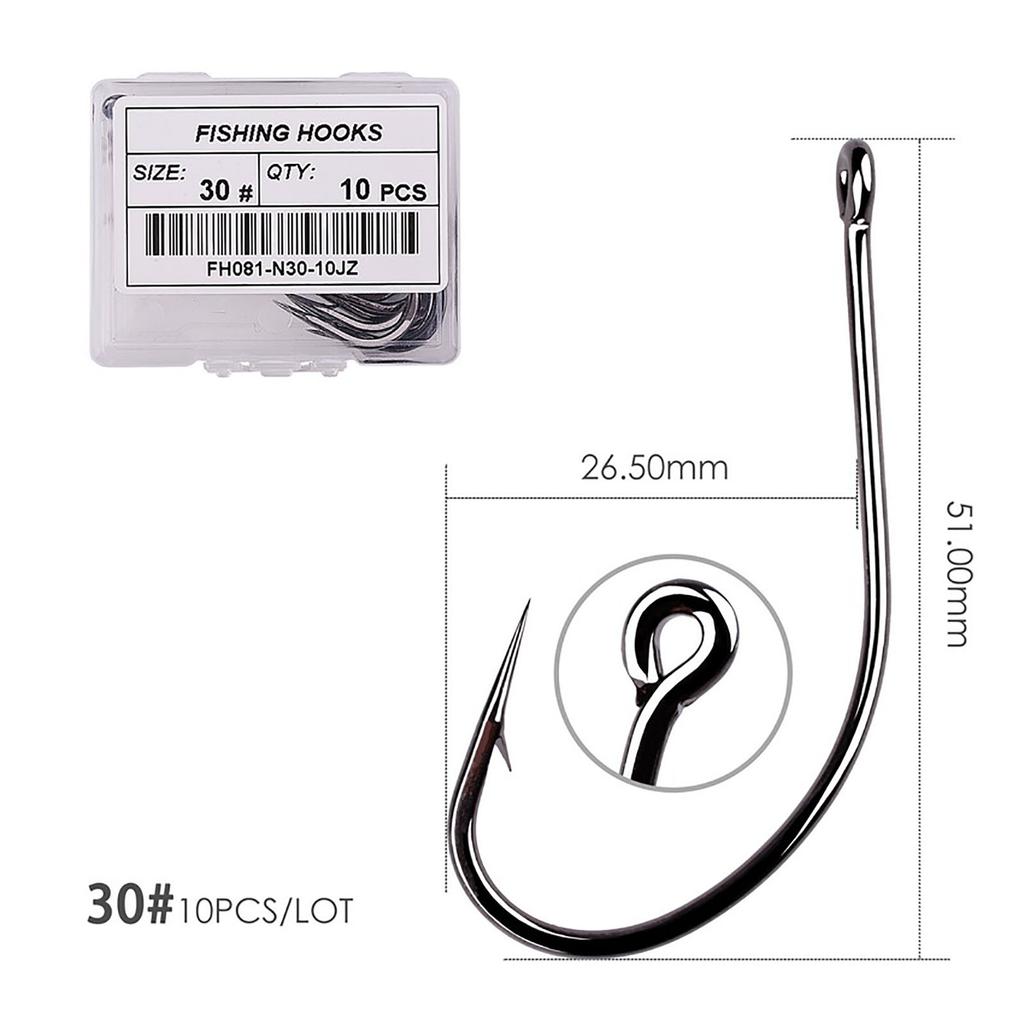 10 stücke/50 stücke Angelhaken High Carbon Edelstahl Stacheldraht Angelhaken Mit Ring Angelgerät Zubehör