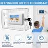 Large Clear Thermostat Cover Box with Secure Key Set Wall Mounted Lockable Thermostats Guard for Home and Office Use