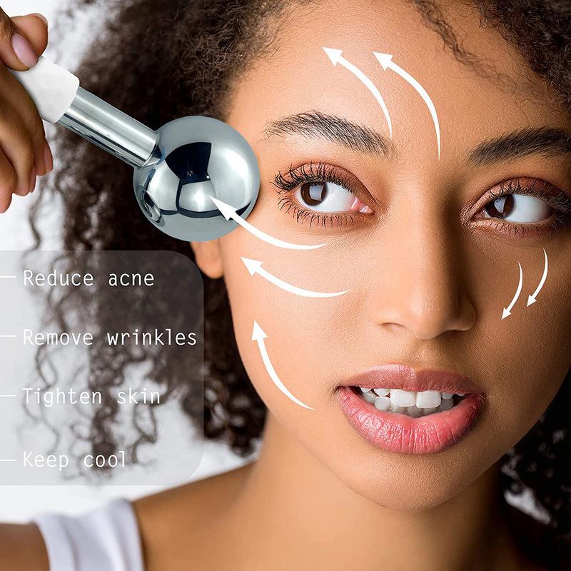 Stainless Steel Facial Ice Wave Massage Ball for Eye and Beauty Care