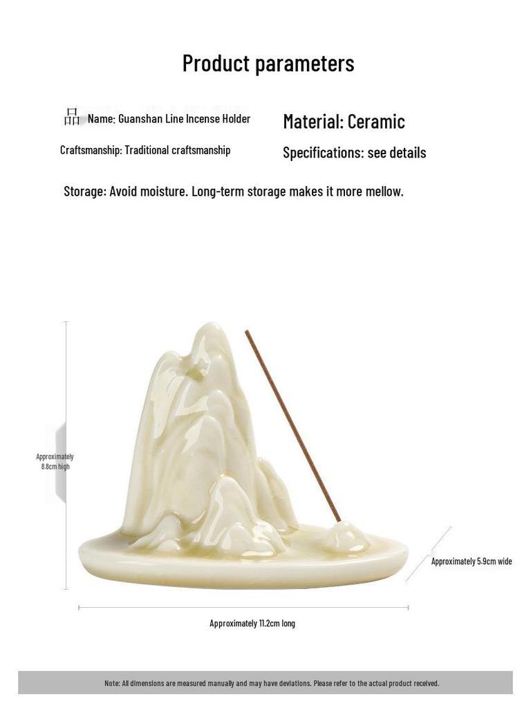 Chinese-Style Ceramic Incense Holder: Zen Indoor Tray Ornament