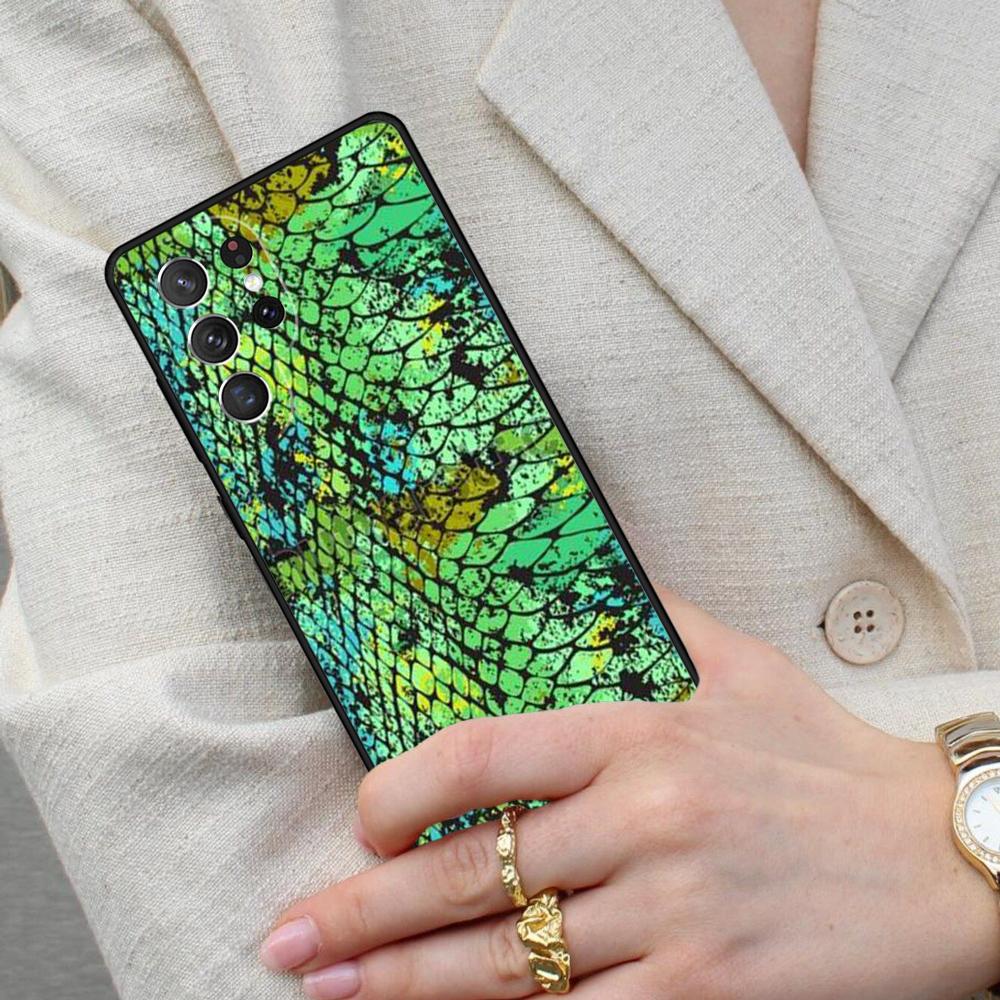 Python Snake Skin Cell Phone Case for Samsung Galaxy S26 Ultra S25 S24 S23 S22 S21 S20 Note10 Cover