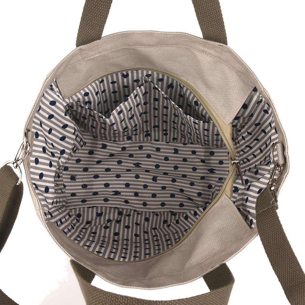 Kusguru Japan Animal Mode 2-Way Shoulder Tote Bag, Women's, 258530, Beige