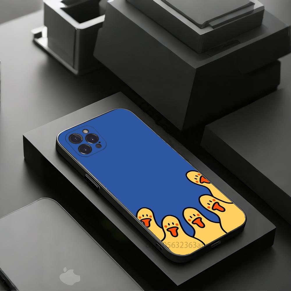 Yellow Duck Phone Case For iPhone 17 16 15 14 13 12 11 Pro Xs Max Mini Plus Antislip Shockproof Hard
