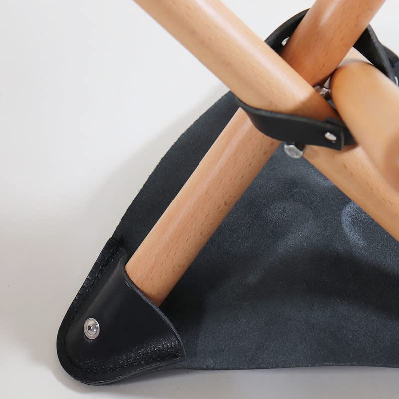 Romo lomo sansa stol sansa stol svart svart kuskinn laget i Japan bål stol sammenleggbar stol tripod stol jaktstol bålstativ camping