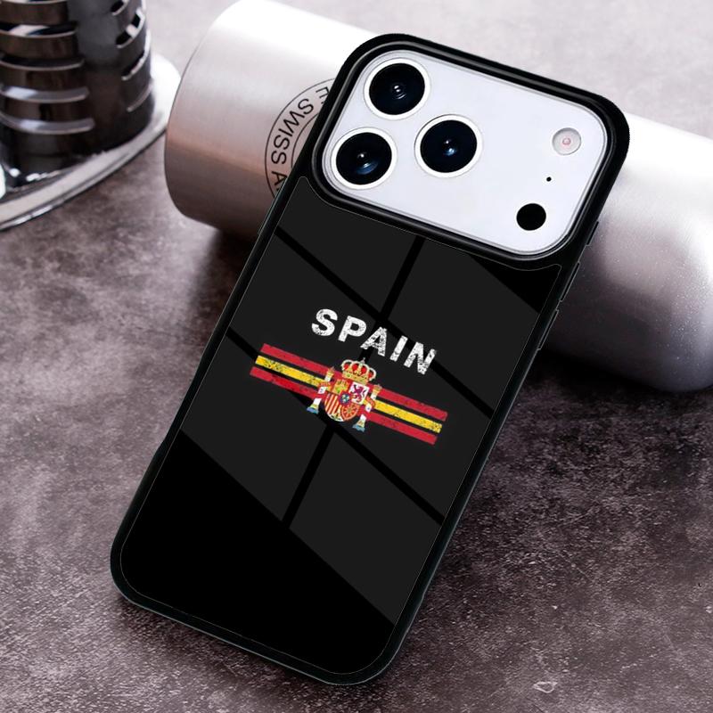 Spain Spanish Flag Phone Case For iPhone 17,16e,15,14,13,12,11,Mini,Pro,MAX soft Silicone Cover