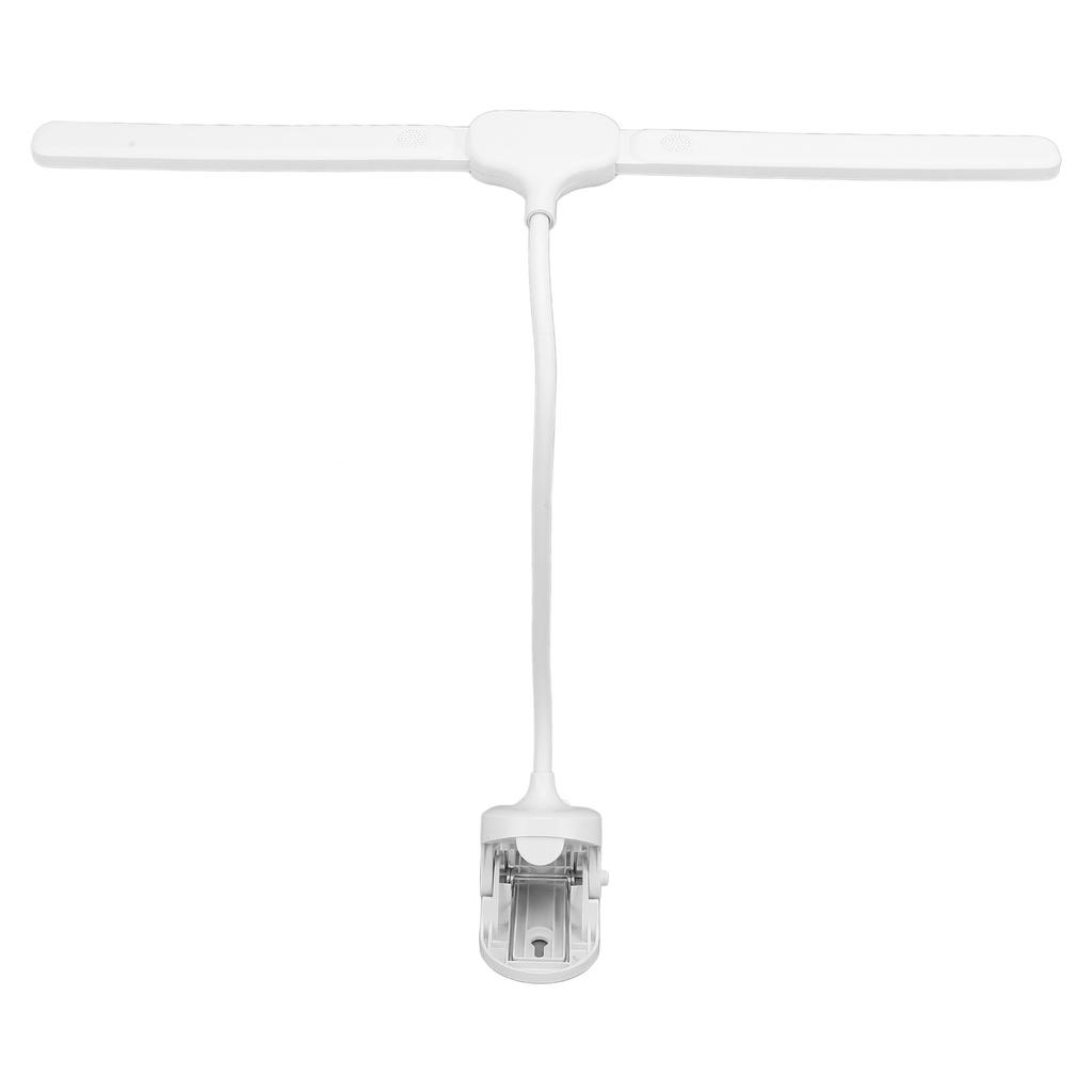 Dual Head LED Desk Lamp with Clamp 4000mAh Battery Operated 3 Lighting Modes Dual Head Bright Eye Care Light for Work