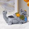 Retro Creative Turtle Ashtray with Lid - Unique Resin Ornament for Home, Bar, or Office