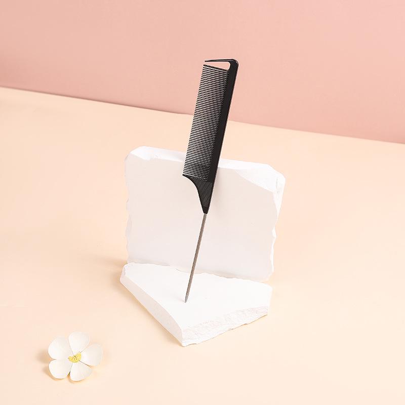 Cross-Border Top Colored Steel Pin Tail Comb for Hair Sectioning and Styling