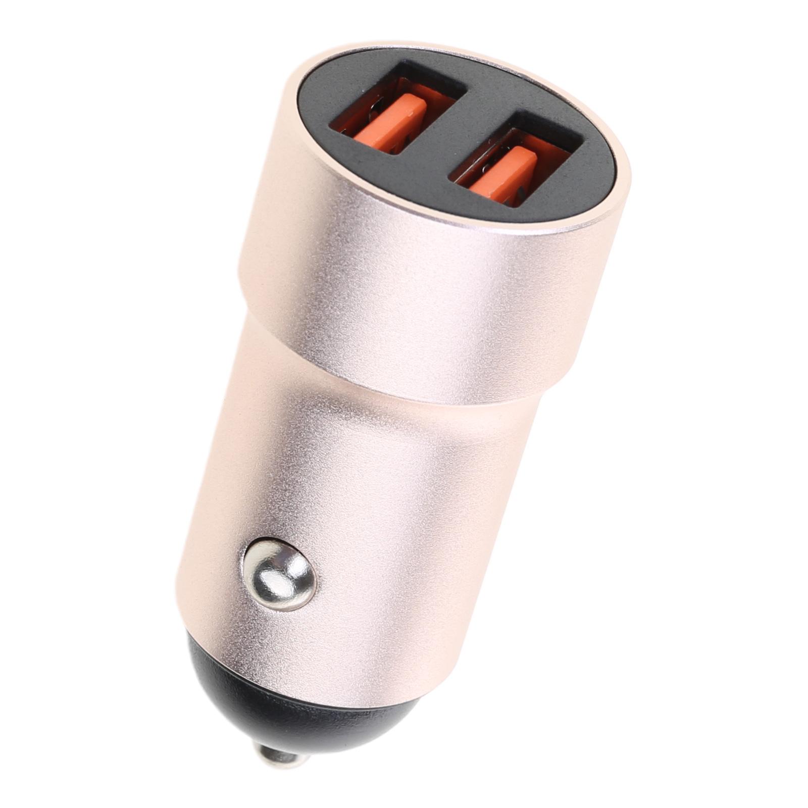 

Double USB Car Charger 3.4A Fast Charging Adapter Mini Car Charging Solution Box-packed for 12V-24V Car Truck SUVs золотой