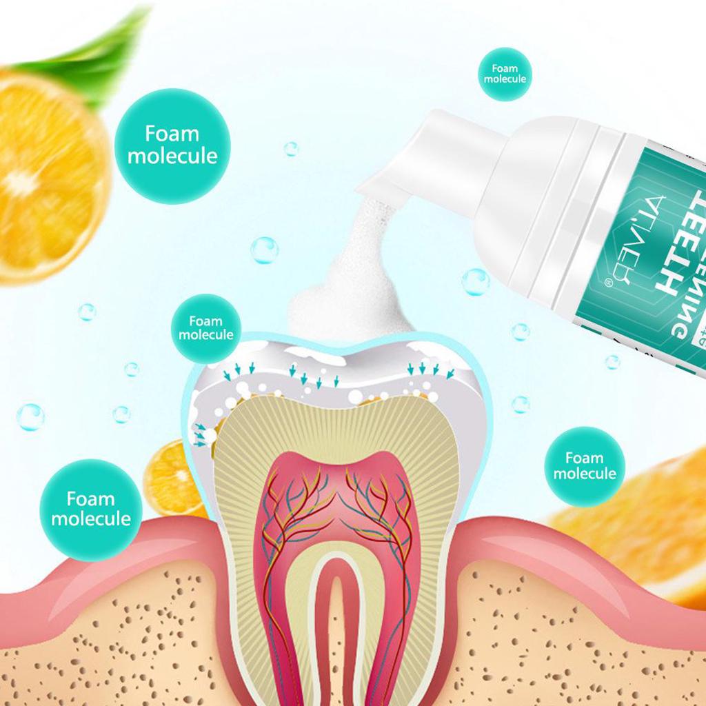 Buy Aliver Professional Teeth Whitening Foam Toothpaste 60ML at