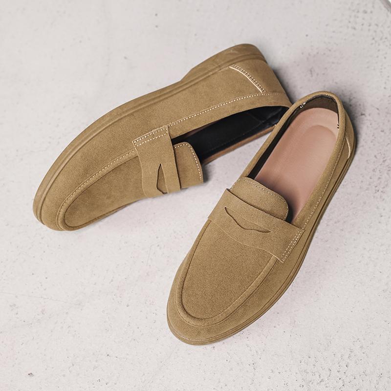 Men's Slip On Loafers Preppy Lightweight Breathable Comfort Outdoor Flats Non Slip Soft Sole Casual Daily Walking Shoes