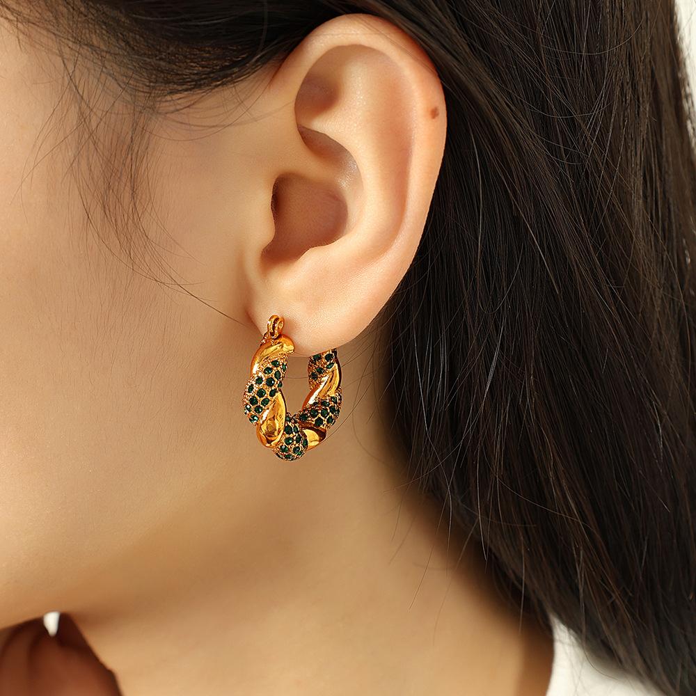 European and American 2026 Spring Popular Simplicity Earrings Korean Style Special Interest Chic High-Grade 18K