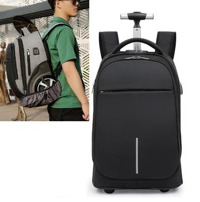 20 Inch Ladies Rolling Backpack Carry-on Laptop Bag Wheeled Schoolbag Trolley Luggage