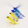 Trockenfliegen Angelköder-6/10Stk.-Blau&Gelb Maifliege Trockenfliegen Kristallfaden Seidenkörper Köder Größen#10 Für Forelle/Barsch/Karpfen usw. im Süßwasser oder Salzwasser.