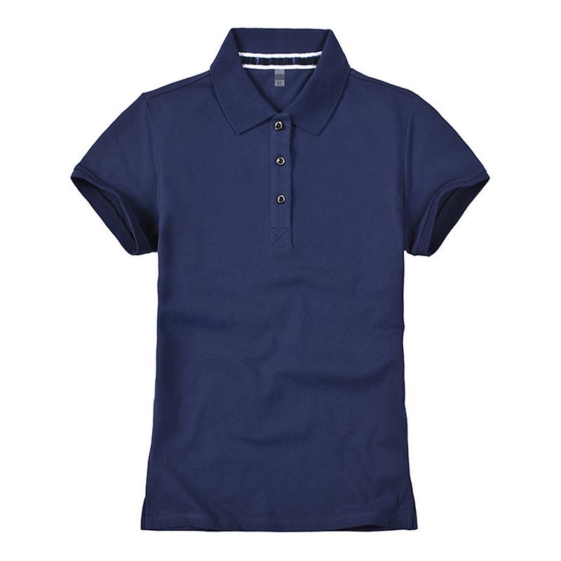 Korean Style Women's Slim Fit Short Sleeve Polo Shirt