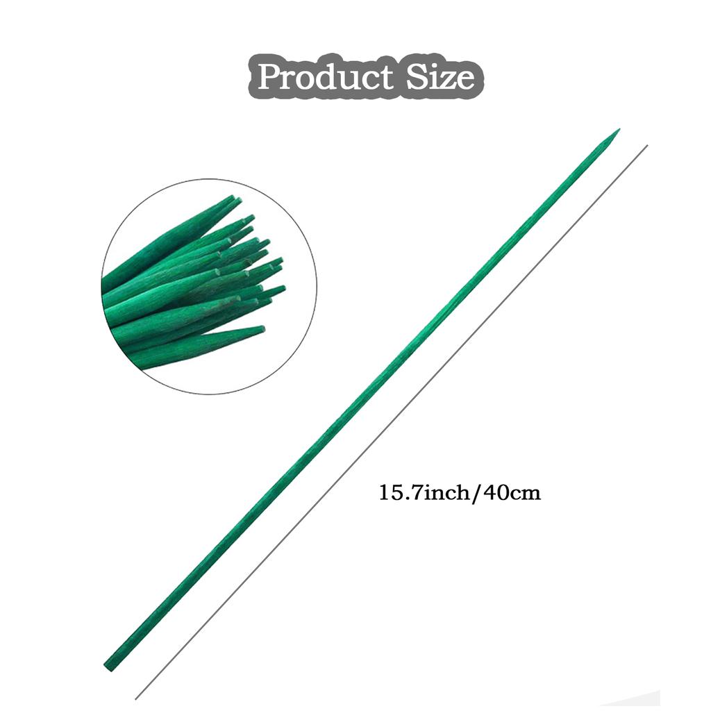 20 buc țăruș pentru plante din lemn verde Bețe din bambus verde țeruși pentru susținerea plantelor florale