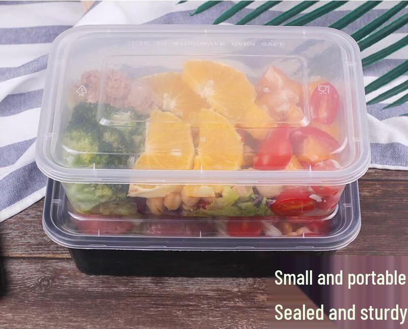 Disposable Rectangular Takeaway Food Containers with Lids