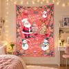 Weihnachtlich bedruckter Wandteppich für Schlafzimmer Wohnzimmer Wanddekoration Feiertagsgeschenk
