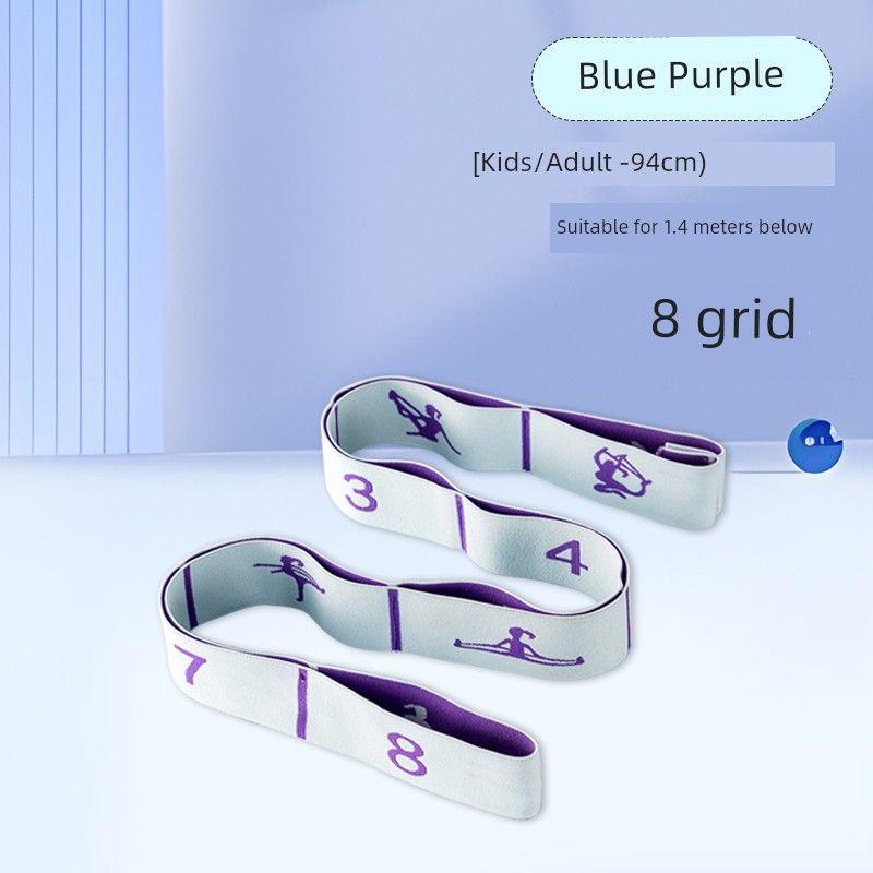 

Japan Digital Yoga Stretch Band Stretch Band Women Beginner Slimming Pull Rope Dance Sports Fitness Elastic Band Blue purple [94cm/8] (suitable for 1.4m below)