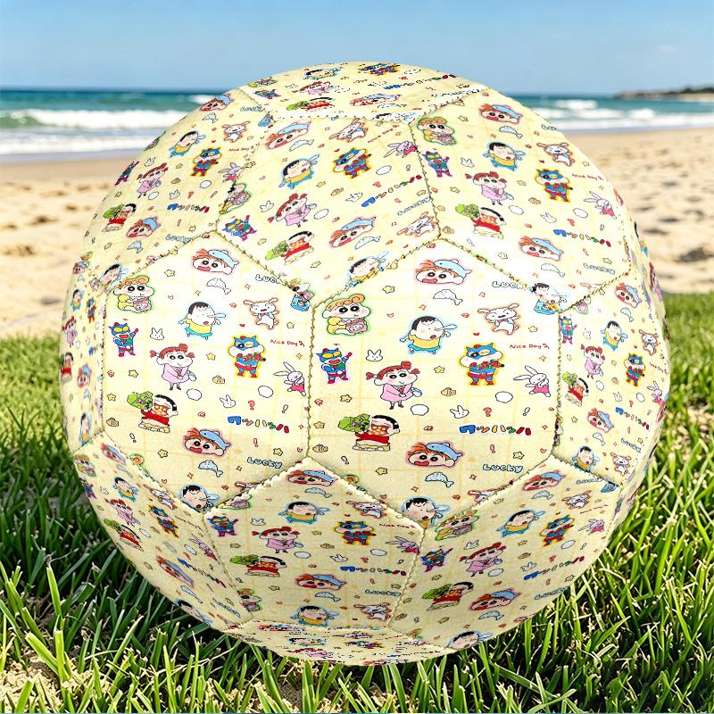 Crayon Shin Print Size 5 Soccer Ball, PU Wear Resistant Football for Match Training and Daily Practice, Birthday Gift for Soccer Fans