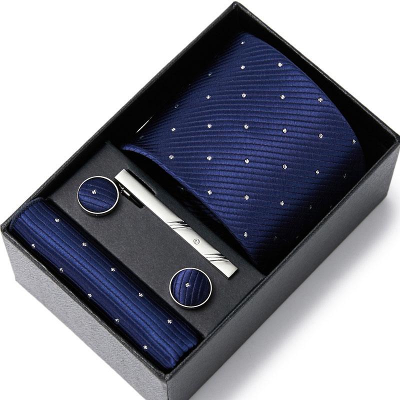 Men S Suit Tie, Solid Color Business Men S Tie Gift Box Pocket Towel Cufflinks