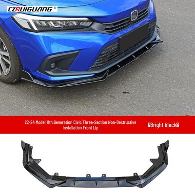 Enhancements for 2022 11th Gen Honda Civic: Front Lip, Rear Spoiler, Splitter, Louvers, Rear Bumper.