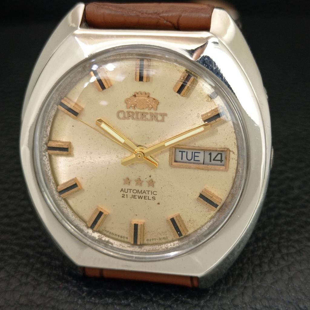 AUTOMATIC 46941 VINTAGE ORIENT JAPAN MENS ORIGINAL DIAL WATCH a704952-1