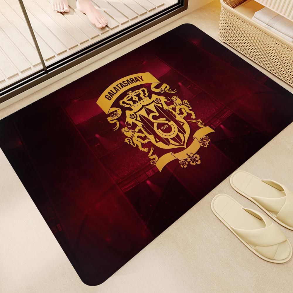 1905 Galatasaray Logo Bathroom Mat INS Style Soft Bedroom Floor House Laundry Room Mat Anti-skid Welcome Doormat
