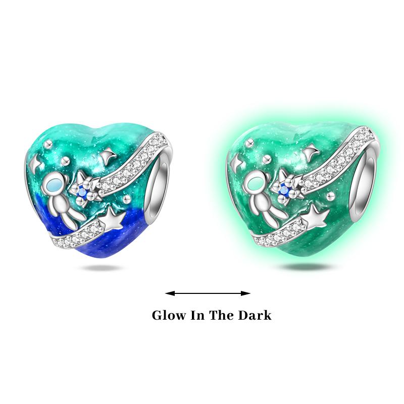Copper Color Fireflies Bees Stars Turtles Luminous Charms Beads Fit 3Mm Original Bracelets Diy Jewelry Gift