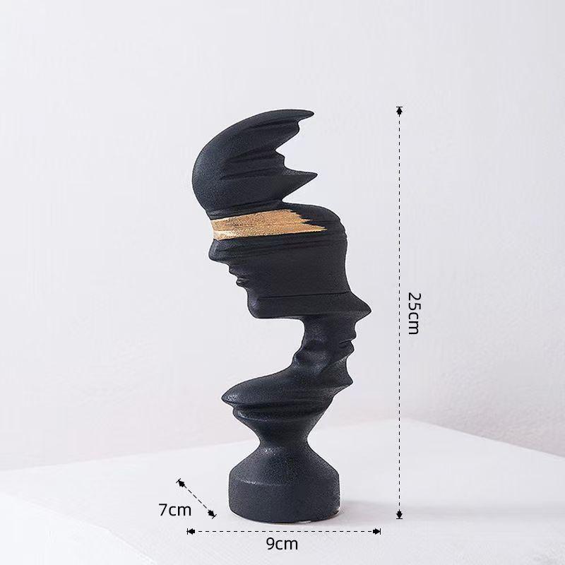 

Скандинавский стиль Домашний декор Абстрактная скульптура человеческого лица Статуэтка Украшение Внутреннее помещение Гостиная Офис Декорация Ручная работа Подарок