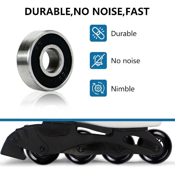 Inline Skate Wheels: 72mm 76mm 80mm Roller Hockey Blade Replacement Wheels with ABEC 9 Bearing for Indoor Outdoor (8 Pack) (80 Mm)