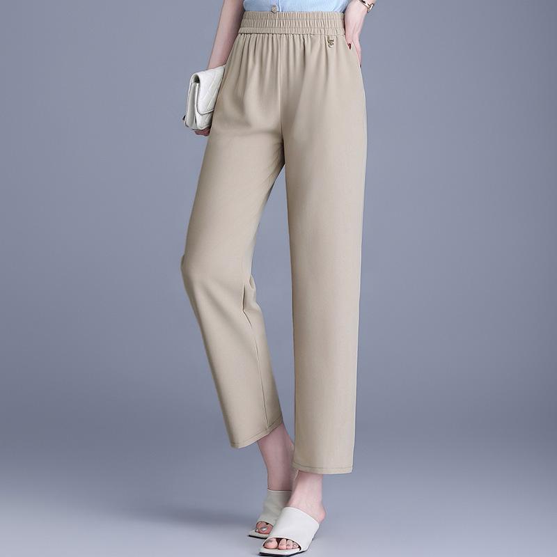 2026 New Spring/Summer Fashionable Pants for Middle-Aged Women: Casual, Loose, Skinny Fit XL
