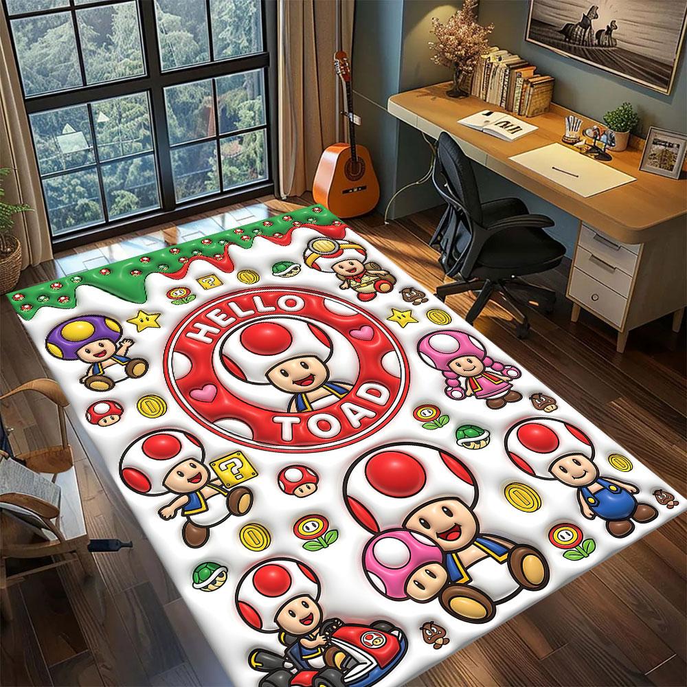 

Mario anime character Carpet for Living Room Bedroom Home Decor Cool Movie Mat Play Floor Mat 60x90cm