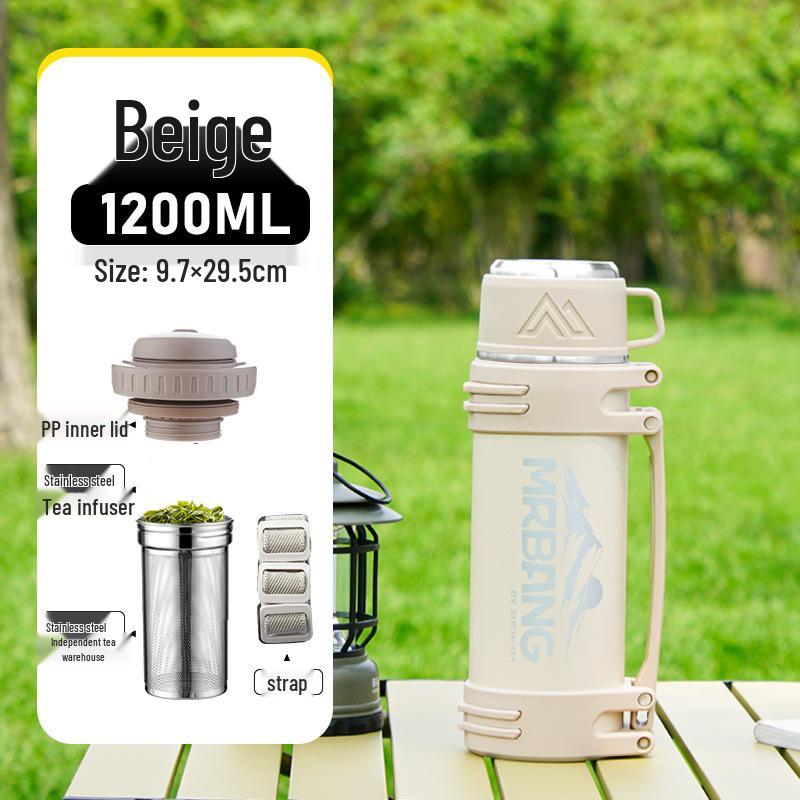 

Large Capacity Insulated Kettle - 316 Stainless Steel Portable Thermos for Hot Water, Car & Home